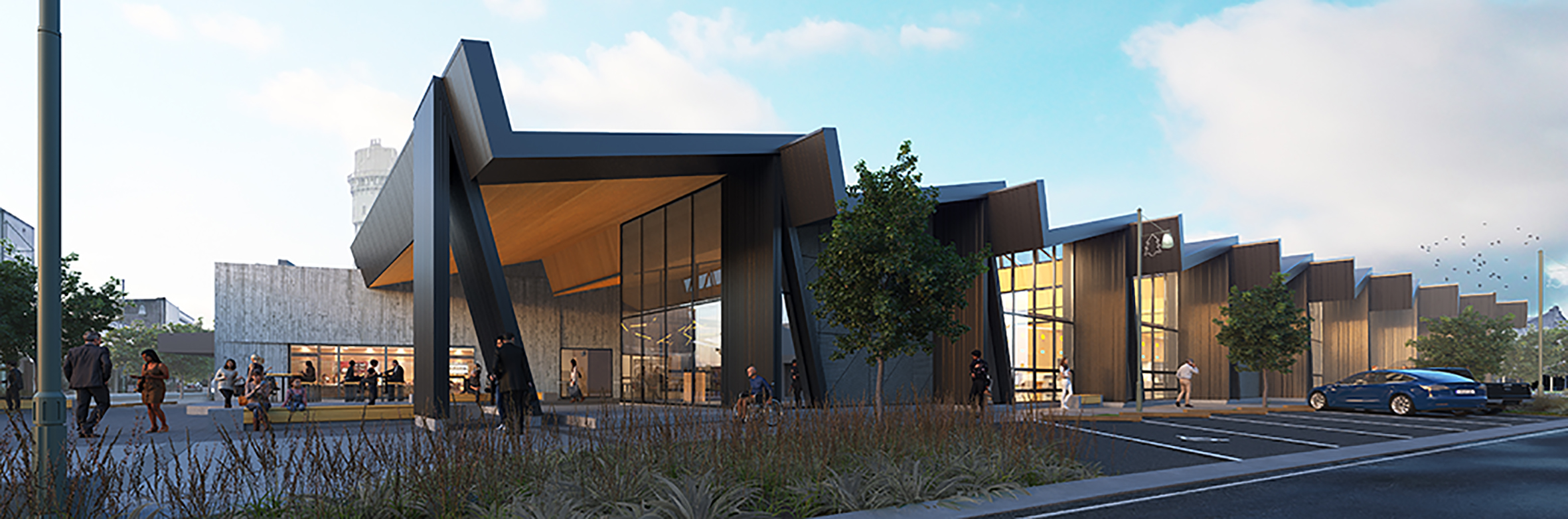 Artists impression of the new  library, arts and culture centre - Te Ramanui o Ruapūtahanga.